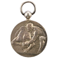 1927 Silver Plated Wrestling Medal Engraved `Ursus Maart 1927` Plating on rim worn