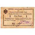 1915 German East Africa 1 Rupie, Kraft besonderer Ermächtigung Series Y Pick#9a