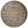 1887 Italy 1 Lire .835 Silver KM#24