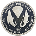 1980 Lesotho Proof .925 Silver Commemorative issue `110th anniversary of the death of King Moshoesho