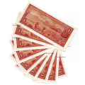 Lot of 9 x Consecutive 1975 South Africa Consecutive Type 11 TW De Jongh R1`s `985761 to 985769`