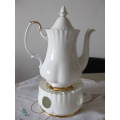 Royal Albert Val d' Or Coffee Pot with Creamer set and Coffee pot/Teapot Warmer