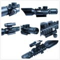 Rifle Scope + Laser sight - 3 - 10 x 42 Airsoft Rifle Scope - Mil-Dot Hunting Rifle Scope