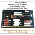 Gun Cleaning Kit - Gun Cleaning Set - Universal Gun Cleaning Set .22 - .45 Cal + 410ga - 12ga