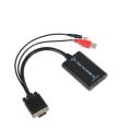 VGA To HDMI Converter - VGA Conversion Cable - VGA + Audio to HDMI Converter Cable