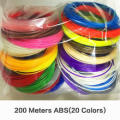 3D Pen Filament - 10m PLA/ABS 3D Pen Filament 20 pack includes Luminous Filament