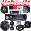 Car Radio with Mid-range Speakers Special!!! Bluetooth Car Radio + 250W Speakers