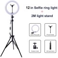 12" LED Ring Light With Tripod Stand - 12 inch Photography / Video LED Ring with 3 Light Colors
