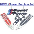 BMW Power Emblem Special!!! Black BMW Power Badges - Power Emblem Set - M-Power Badge Set