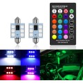12V 6 LED RGBW Lights - 6 LED Interior Roof Lamps - 12V 6 LED DIY RGBW Interior Auto Lamp