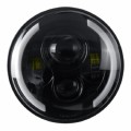 7" Half Ring Jeep LED H4 Headlight - Universal H4 LED Headlight - 7" 50W 4-in-1 LED Headlight