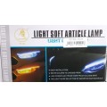 Headlight Strip - 45cm DRL LED Light - 2-in-1 Daytime Running Light Strip(Light Soft Article Lamp)