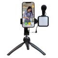 Vlogging Kit - Smartphone and Camera Vlogging Stand With LED Light and Mic