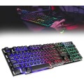 Keyboard - 4-in-1 Wired Keyboard Set - RGBW Backlit Keyboard, Mouse, Headset and Mouse Pad