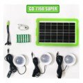 Solar Light Kit - GD-7760 Outdoor Solar Lighting System - 3 Bulb GD-7760 LED Solar Light Kit