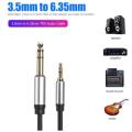 3m Stereo Aux Cable 3.5mm Male to 6.35mm Male TRS Jack Aux Conversion Cord for Mixer Amplifier