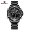 Naviforce 9217 Awakening Avant-Garde Sporty Power men`s Digital Stainless steel Wrist watch - GREEN