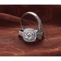 Exquizite Simulated Diamond Silver Polished Wedding Ring