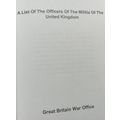 A List of The Officers of the Militia 0o the United Kingdom - British War Office - Softcover