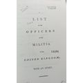 A List of The Officers of the Militia 0o the United Kingdom - British War Office - Softcover