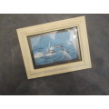 THIS IS SUCH A BEAUTIFUL FRAMED 'SWIMMING DOLPHINS' REAL STUNNING HANGING PIECE!!!!