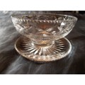 I HAVE AN EXQUISITE CRYSTAL DESERT BOWL - MARKED - RD719537 - STUNNING!!!,EXCEPT FOR ONE TINY CHIP!!
