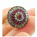 Authentic Turkish Ruby & Topaz Ring