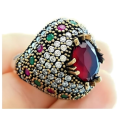 Authentic Turkish Garnet Ring