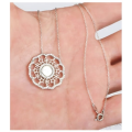 925 Sterling Silver Necklace with CZ studded Pendant