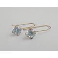 9CT Gold Hook Earrings with CZ Gemstones