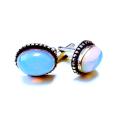 Cuff Links in Sterling Silver with Moonstone