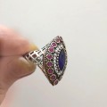 Authentic Turkish Sapphire & Ruby Ring
