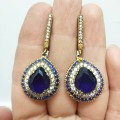 Authentic Turkish Sapphire Earrings