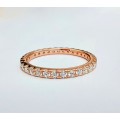 Sterling Silver, Rose Gold Plated Moissanite Eternity Ring