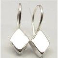 925 Sterling Silver Hook Earring -Diamant