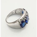 Beautiful Silver Sapphire Ring