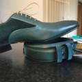 Genuine leather 2 tone formal green mens shoes