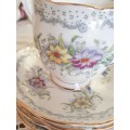 Royal Albert Gem you are bidding on one trio only (teeny -tiny chip under rim of teaplate)