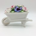 Pretty Royal Doulton China `Wheelbarrow` Flower Posy
