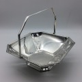 Art Deco Fruit/Bread Basket with Butterflies (Silver-Plated)