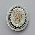 Pretty Victorian Silver and Gold Floral Brooch