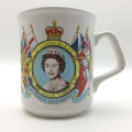 Three Collectable `Queen Elizabeth II` Commemorative Mugs