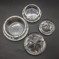 Lovely Crystal Vintage Trinket Bowls and Lids