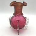 Antique `Cranberry Glass` Vase