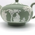 Early Green Wedgwood Jasperware Teapot and Lid (1936)