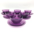 Vintage Set of `Lalique` Crystal Bowls and Plates
