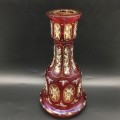 Rare `Bohemian Ruby Glass Hookah` Base (early 1800`s)