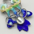 Rare `Arts and Crafts` Silver and Enamel Pendant (Signed)