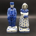 Pair Vintage `Royal Delft` Figurines