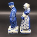 Pair Vintage `Royal Delft` Figurines